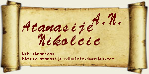 Atanasije Nikolčić vizit kartica